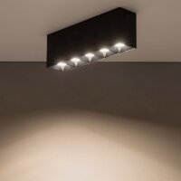 LED Deckenlampe Schwarz 3000 K L:19 cm lang Modern