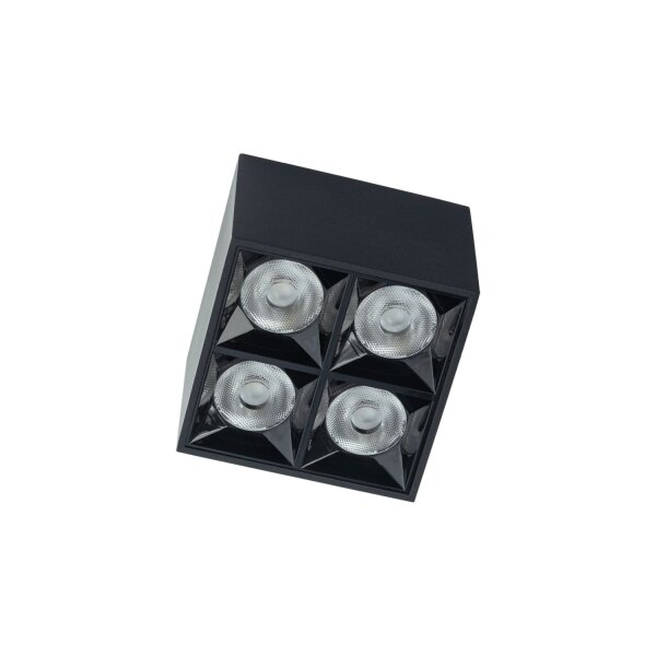 LED Deckenlampe Schwarz 4000 K eckig B:8 cm Modern