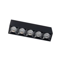 LED Deckenleuchte Schwarz 4000 K L:19 cm lang Modern