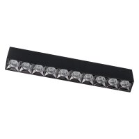 LED Deckenlampe Schwarz 4000 K L:38 cm lang Modern