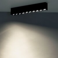 LED Deckenlampe Schwarz 4000 K L:38 cm lang Modern