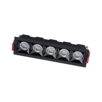 LED Einbauspot Schwarz Alu 3000 K lang L:20 cm Modern