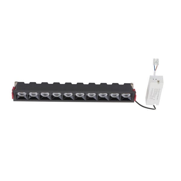 LED Einbauleuchte Schwarz 3000 K L:39 cm lang Modern