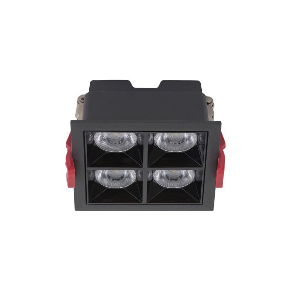 LED Einbaustrahler Schwarz 4000 K B:9 cm eckig Modern