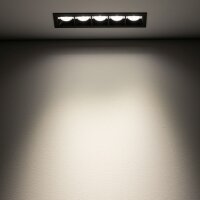 LED Einbauspot Schwarz Alu 4000 K lang L:20 cm Modern