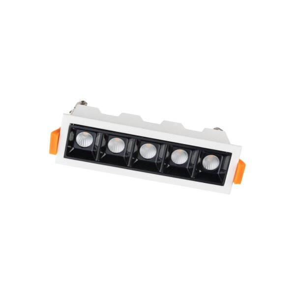 LED Einbauspot Weiß 3000 K rund L:14 cm lang Modern