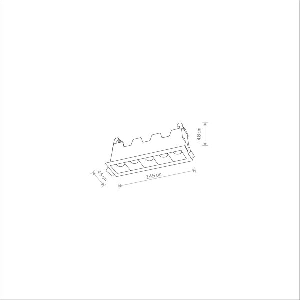 LED Einbaustrahler Weiß 4000 K L:14 cm lang Modern