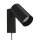 Wandspot Schwarz Stahl GU10 B:12 cm Schalter flexibel
