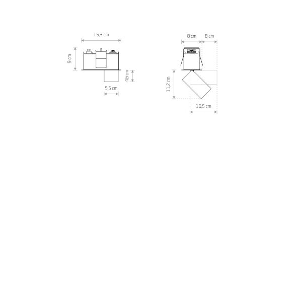 Einbaustrahler Weiß GU10 B:15 cm flexibel Modern