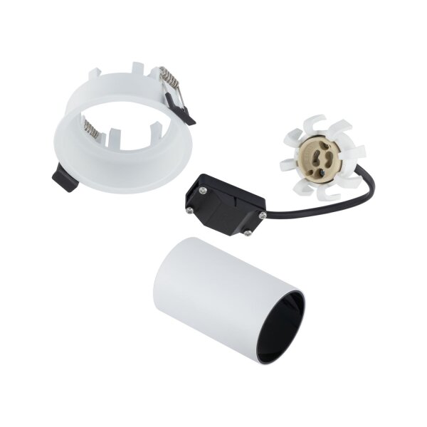 Einbauspot Weiß Schwarz GU10 B:8 cm verstellbar Modern