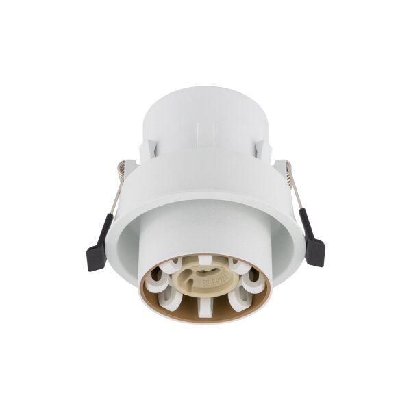 Einbaustrahler Weiß Gold Stahl GU10 B:8 cm rund Modern