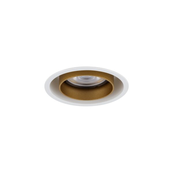 Einbauleuchte Weiß Gold Stahl GU10 B:8 cm verstellbar