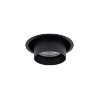 Einbauspot Schwarz Stahl GU10 B:8 cm verstellbar rund