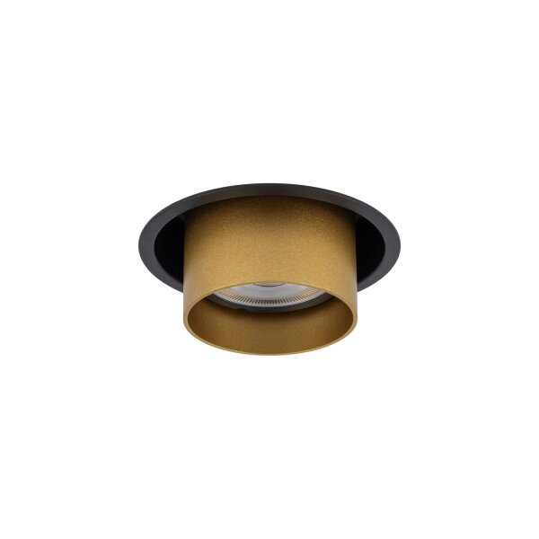 Einbaustrahler Gold Schwarz GU10 B:8 cm verstellbar