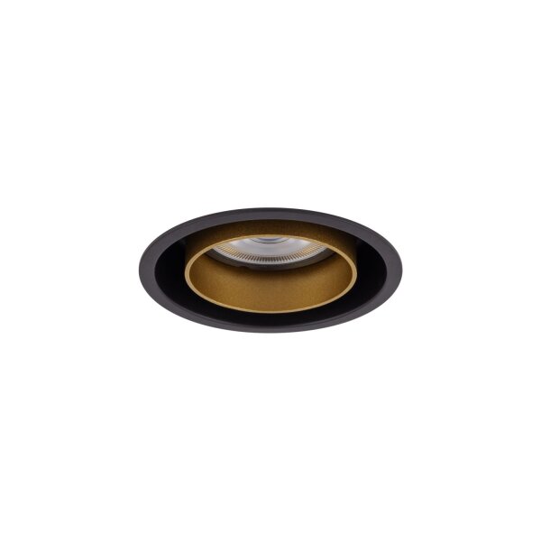 Einbaustrahler Gold Schwarz GU10 B:8 cm verstellbar
