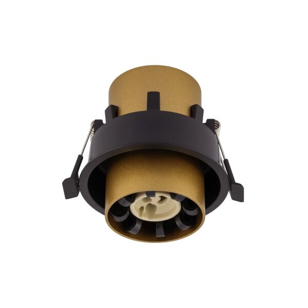 Einbaustrahler Gold Schwarz GU10 B:8 cm verstellbar