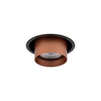 Einbauspot Kupfer Schwarz GU10 B:8 cm verstellbar rund