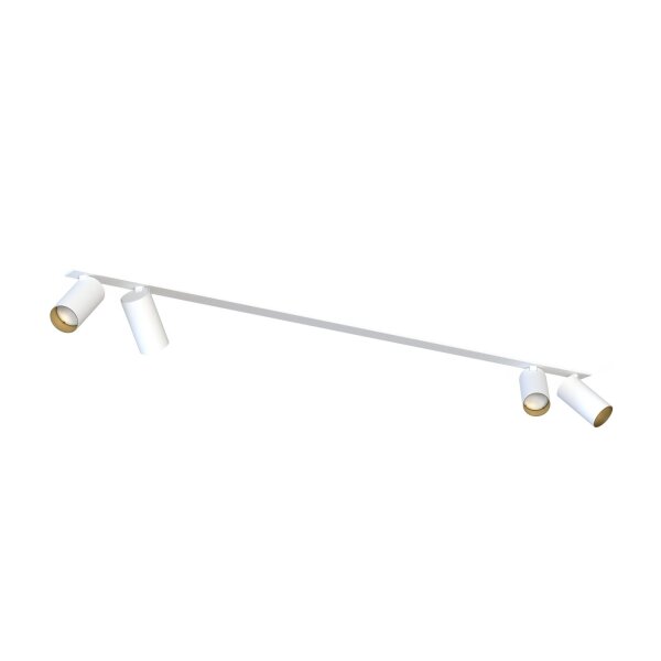 Deckenstrahler Weiß Gold Stahl GU10 L:130 cm flexibel