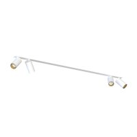 Deckenstrahler Wei&szlig; Gold Stahl GU10 L:130 cm flexibel