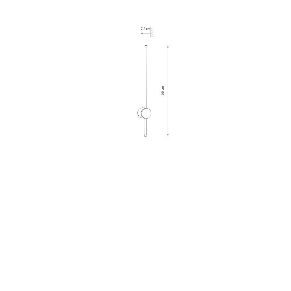 LED Außenlampe Wand Beige IP54 3000 K L:65 cm Aluminium