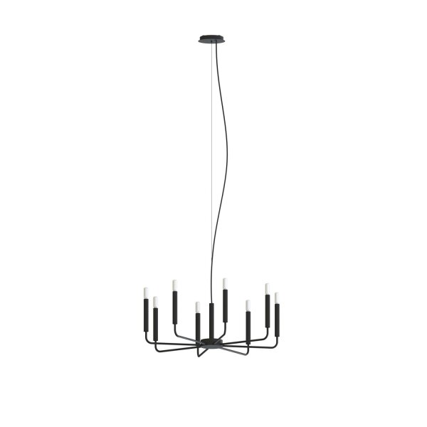 Prunkvoller Kronleuchter Schwarz E14 B:73 cm Stahl