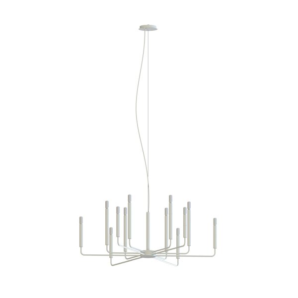 Kronleuchter XXL Seidengrau Stahl E14 B:103 cm Modern