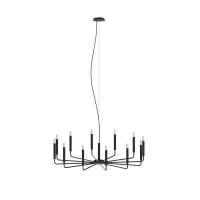 Kronleuchter XXL Schwarz Stahl E14 Kerzen B:103 cm
