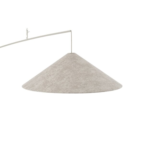 Stehleuchte flexibel Beige Stoff E27 H:240 cm blendarm