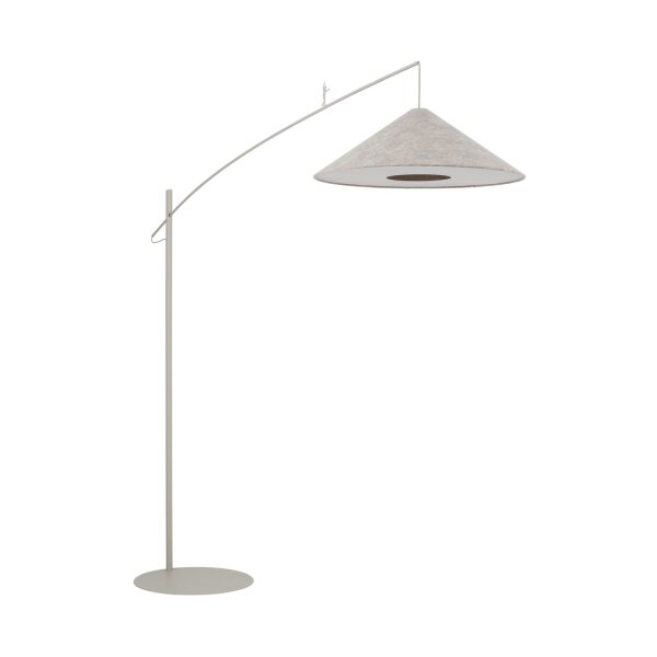 Stehleuchte flexibel Beige Stoff E27 H:240 cm blendarm