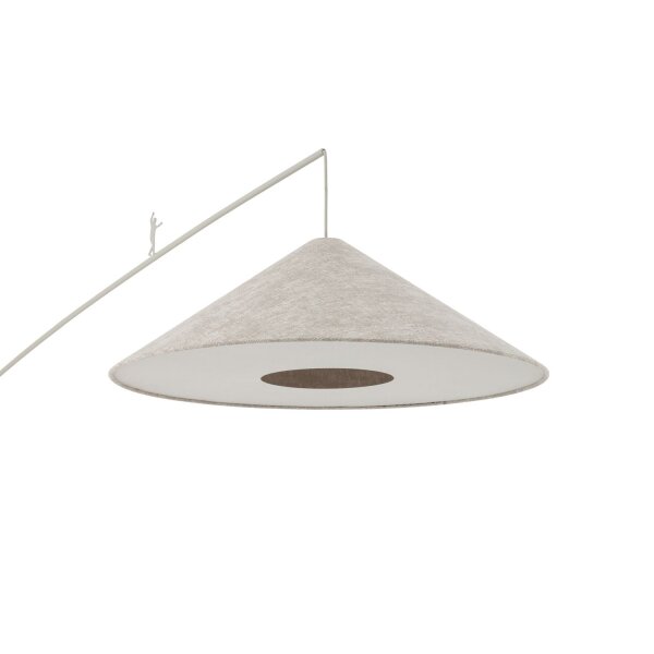 Stehleuchte flexibel Beige Stoff E27 H:240 cm blendarm