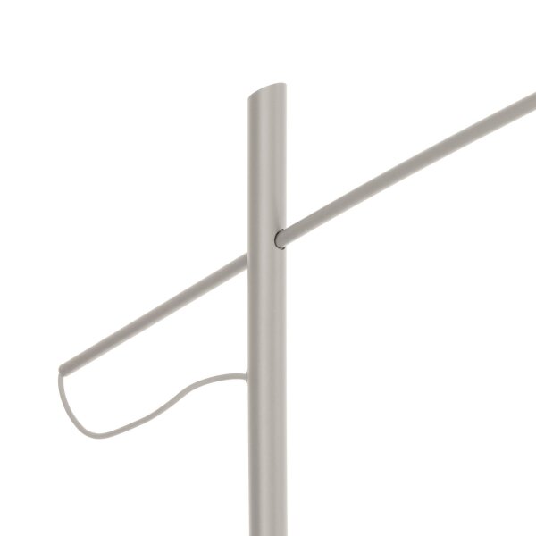 Stehleuchte flexibel Beige Stoff E27 H:240 cm blendarm