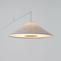 Stehleuchte flexibel Beige Stoff E27 H:240 cm blendarm