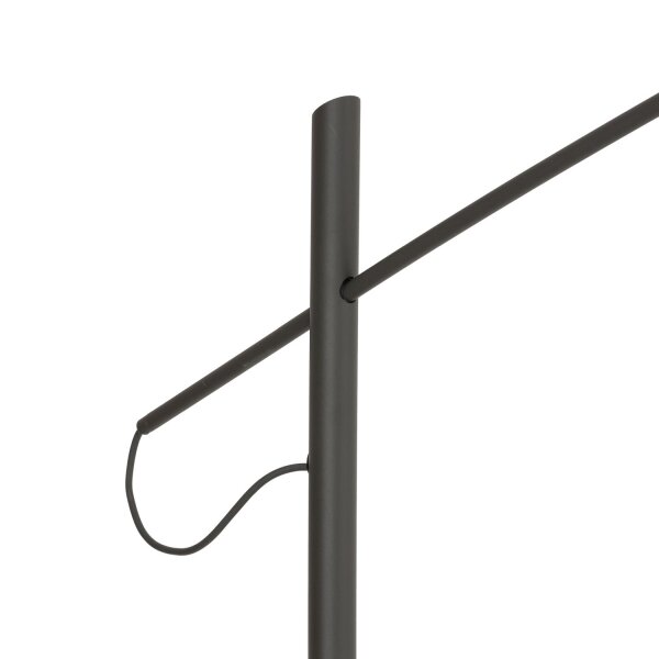 Stehlampe Grau Stoff verstellbar E27 H:240 cm blendarm