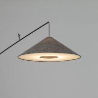 Stehlampe Grau Stoff verstellbar E27 H:240 cm blendarm