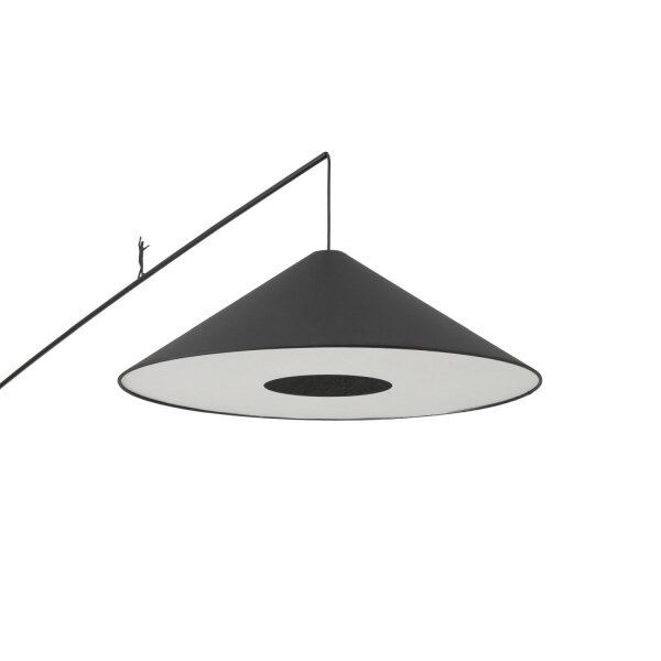 Stehlampe Schwarz Stoff flexibel E27 H:240 cm Modern