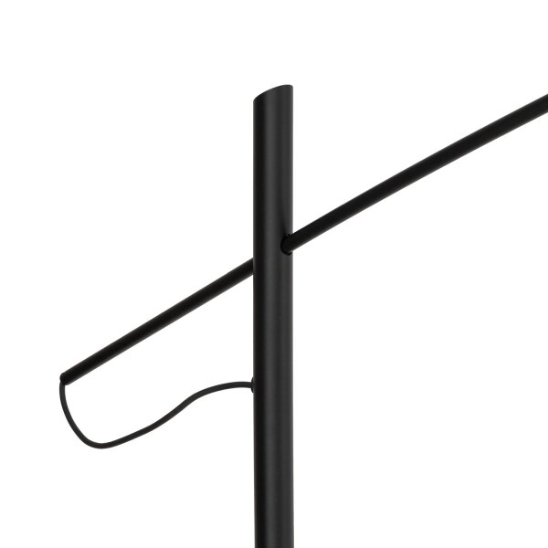 Stehlampe Schwarz Stoff flexibel E27 H:240 cm Modern