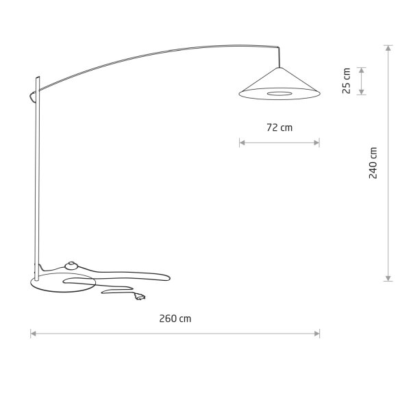 Stehlampe Schwarz Stoff flexibel E27 H:240 cm Modern