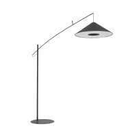 Stehlampe Schwarz Stoff flexibel E27 H:240 cm Modern
