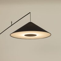 Stehlampe Schwarz Stoff flexibel E27 H:240 cm Modern