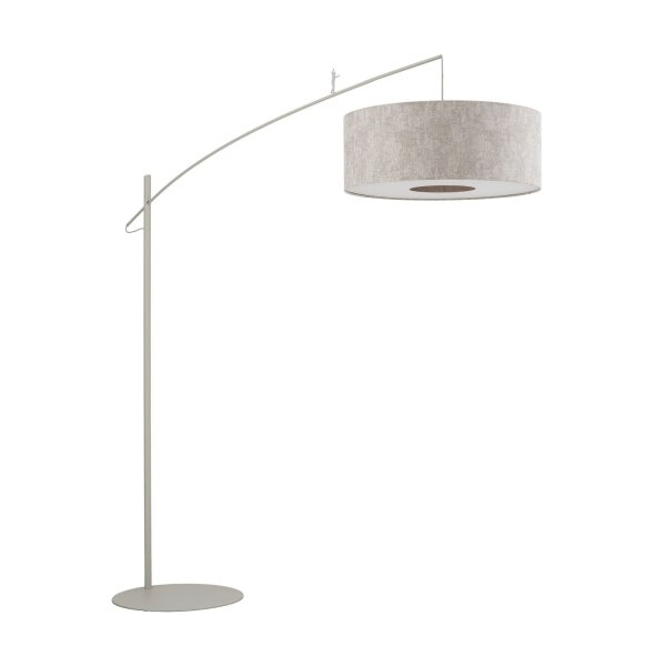 Stehleuchte XXL Beige Stoff E27 230 cm verstellbar