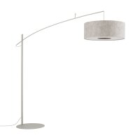 Stehleuchte XXL Beige Stoff E27 230 cm verstellbar