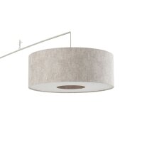 Stehleuchte XXL Beige Stoff E27 230 cm verstellbar