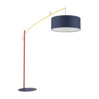 Stehleuchte XXL Rot Gelb Blau Stoff E27 230 cm flexibel