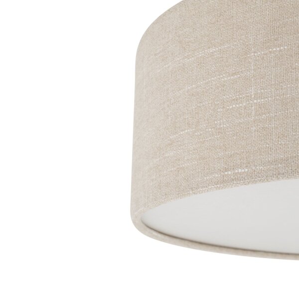 Pendelleuchte Gold Creme Stoff E27 L:65 cm rund Modern