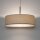 Pendelleuchte Gold Creme Stoff E27 L:65 cm rund Modern