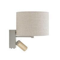 Wandlampe Gold Creme flexibel GU10 E27 B:23 cm Schalter