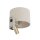 Wandlampe Gold Creme flexibel GU10 E27 B:23 cm Schalter
