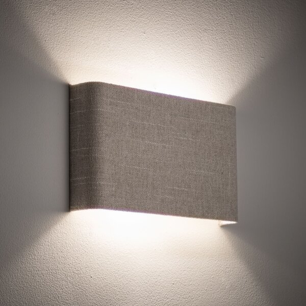 Wandlampe Creme Stoff G9 B:25 cm Up Down blendarm