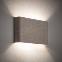 Wandlampe Creme Stoff G9 B:25 cm Up Down blendarm