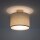 Deckenlampe Stoff Gold Creme E27 Ø23 cm rund blendarm